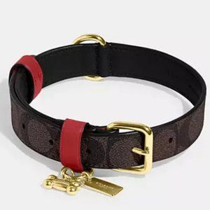 NWT $98 COACH LARGE SIGNATURE PET COLLAR